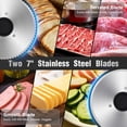 thumbnail image 3 of CUOCCO PRO 150W Electric Meat Slicer with 2 Blades, Adjustable Thickness 0-15mm, Removable Blade for Easy Cleaning, Child Safety Lock & Non-Slip Suction Feet, Ideal for Deli Meat, Cheese, and Bread, 3 of 10