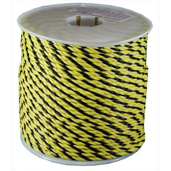 T.W. Evans Cordage 80-010YB Corde Polypro Tordue de Buffle de 25 x 600 Pieds en Jaune et Noir
