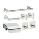 thumbnail image 1 of Hardware de baño Irfora 7PCS Juego de accesorios de baño Toallero Soporte de papel higiénico 4 ganchos Acero inoxidable Montado en la pared Soporte de toalla de perforación Estante de papel higiénico Irfora Hardware de baño, 1 of 7