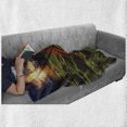 thumbnail image 6 of King Soft Flannel Fleece Throw Blanket, Arthur Camelot Myth in England Ireland Fields Invincible Myth Image, Cozy Plush for Indoor and Outdoor Use, 50" x 60", Green Blue and Red, by Ambesonne, 6 of 6