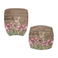 thumbnail image 3 of FKELYI Floral Rabbot Plank Pattern Office Chair Slipcover Desk Chair Cover 2 Pcs Removable Computer Chair Protective Cover Easy to Install Rotating Sweivel Chair Slipcover, 3 of 7