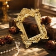 thumbnail image 6 of 5 Pack Vintage Gold Mini Picture Frames, Resin Ornate Photo Holders with Round Irregular Shapes, for Jewelry Cosmetic Display, Home Tabletop Decor, Wedding Favor Gift, 6 of 6