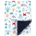 thumbnail image 1 of Manta para bebé Hudson Baby de felpa con diseño oceánico peludo 76x102 cm, 1 of 2