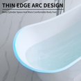 thumbnail image 5 of CB HOME 58.98''X27.76'' Freestanding Bathtub With Overflow,Home Improvement Bathtubs With Contemporary Design For Soaking And Bathing,Bright White, Acrylic, 5 of 13