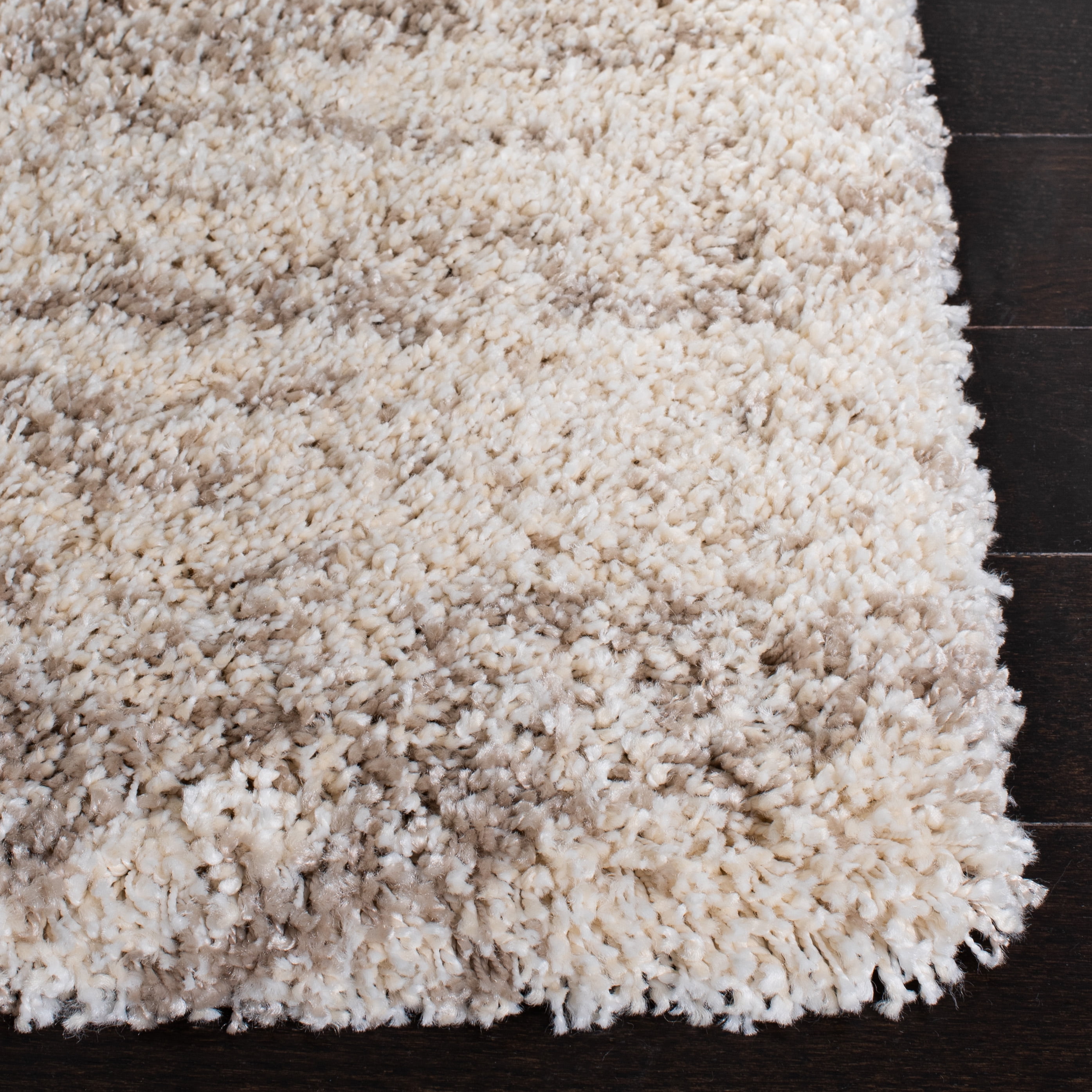 SAFAVIEH Hudson Jack Abstract Shag Area Rug, Ivory/Beige, 8' x 10'