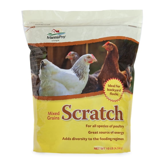 Manna Pro Mixed Grains Scratch Chicken Feed, 10 lbs