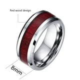 Red Matching Ring Couple Rings White Gold Plated 1CT CZ Women Wedding ...
