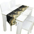 thumbnail image 5 of EREHome Piano Keyboard Music Note Table Runner 13x90 Inches Black Table Top Decoration, 5 of 5