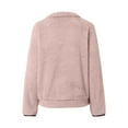 thumbnail image 6 of Women Sweaters Casual Solid Color Half Zip Long Sleeved Pullover Fall Outfits Clothes,RD1,M, 6 of 6