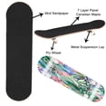 thumbnail image 2 of Skateboards for Beginners Summer floral looking like unfinished for textiles 31"x8" Maple Double Kick Concave Boards Complete Skateboards Outdoor for Adults Youths Kids Teens Gifts, 2 of 5