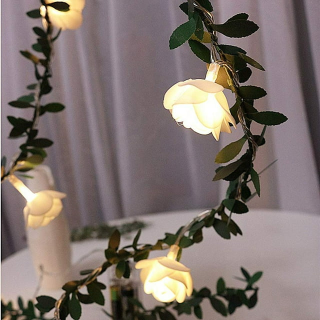 Rose String Lights 3M 20 Luces Lámpara de decoración de jardín al aire libre TUNC Sencillez
