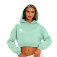 thumbnail image 4 of Uootdi Cropped Hoodies for Women Lightweight Soft Basic Long Sleeve Sweatshirt Comfy Fall Fashion Outfits Winter Clothes Gift, 4 of 9