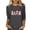 Gray-A, variant on Penkiiy Women's Valentine's Day Fashion Printed T-shirt 3/4 Sleeves Blouse Round Neck Casual Tops XS Black