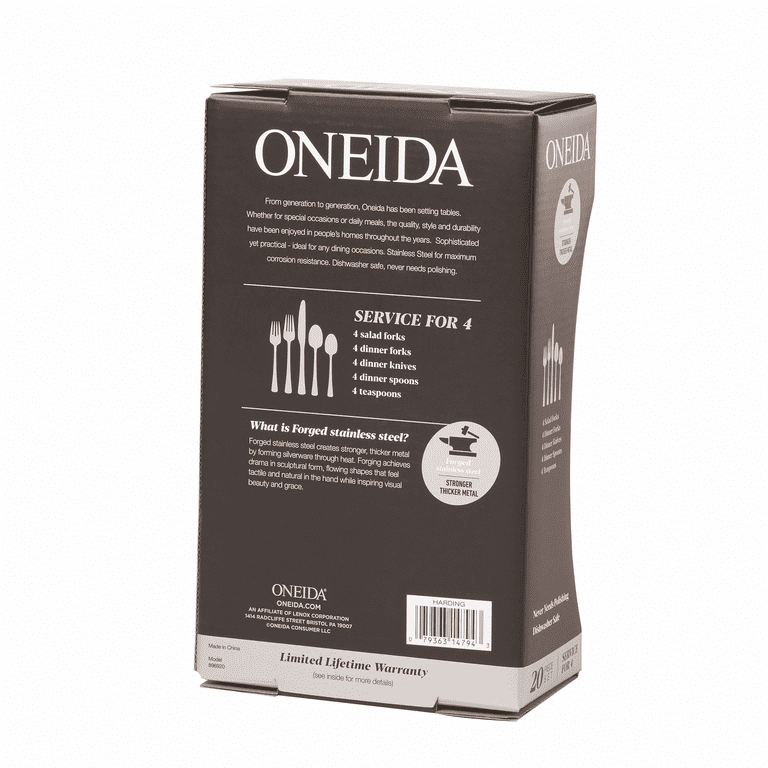 Oneida Harding 20-Piece Stainless Steel Flatware Set photo 3