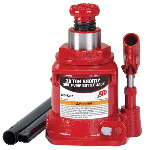 ATD 7387 20 Ton Hydraulic Side Pump Short Bottle Jack
