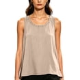 thumbnail image 6 of ZGRBOU Womens Cotton Linen Tank Tops Lace Trim Scoop Neck Sleeveless T Shirts Summer Casual Loose Fit Tunic Tops, 6 of 6