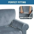 thumbnail image 5 of Stretch Velvet Sofa Slipcover,Non Slip Sofa Cover Washable Couch Cover, 5 of 7