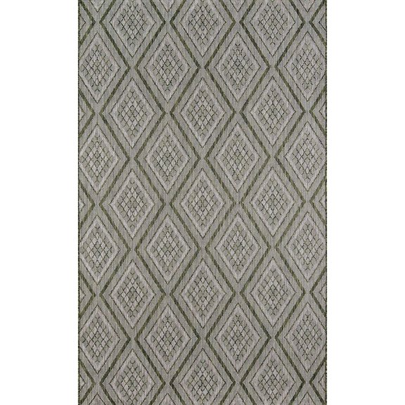 Madcap Cottage LAKEPLAK-1GRN2776 Lake Palace Rajastan Weekend Area, Indoor Outdoor Rug, 2'7" X 7'6" Runner, Green