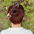 thumbnail image 3 of Ljudmp Funny Pin Shape Design Hair Pins Heart Hair Clip For Women Metal Long Bun Plate Hairpin Hair Insert Hair Sticks Accessories for Thick Long Hair Silver, 3 of 8