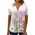 thumbnail image 2 of Xdegoge My Recent Orders Placed Short Sleeve Tops for Women Trendy Floral V Neck Button Down Shirts Boho Summer Shirts 2025 Elegant Casual Going Out Blouses Ofertas Del Dia De Hoy Relampago, 2 of 3