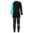 thumbnail image 6 of YONGHS Girls 3Pcs Long Sleeve Swimwear UPF 50+ Swimsuit for Diving Snorkeling Surfing Blue 11-12, 6 of 7