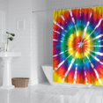 thumbnail image 2 of Colorful Rainbow Tie Dye Spiral Pattern Shower Curtain 72"x72" ,Bathroom Decorative Shower Curtains Set with 12 Hooks,Modern Waterproof Washable Shower Curtain, 2 of 6