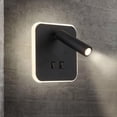 thumbnail image 1 of Aplique de pared LED negro para cama con pared Interior, foco ajustable, lámpara de lectura, lámpara de pared de aluminio para pasillo, dormitorio, escaleras, 1 of 5