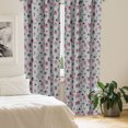 thumbnail image 3 of Ambesonne Abstract Triangle 4-Panel Curtains, Pastel Shapes, 56"x95", Grey Pink Charcoal Grey, 3 of 4