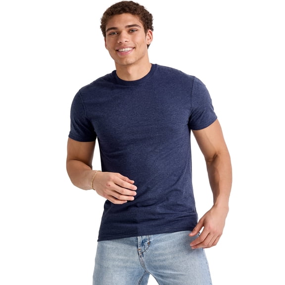 Hanes Originals Men's Tri-Blend T-Shirt (Big & Tall Sizes) Athletic Navy Heather 4XT