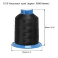 thumbnail image 3 of Unique Bargains Dark Black Extra Strong Bonded Polyester Thread, 1312 Yards, 3 of 4