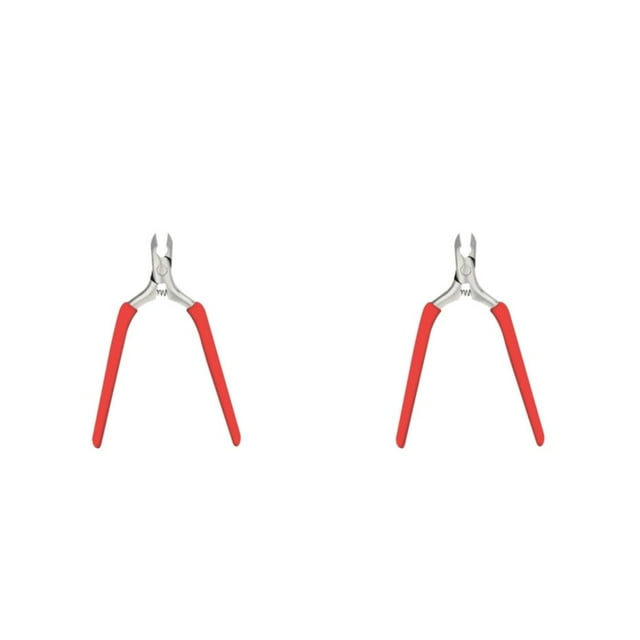 Seitruly Manicure Nail Toenail Cutícula Nipper Tijeras Dead Skin Remover Clippers Tool Antideslizante Trimmer Alicates Red Rojo 2piezas