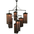 thumbnail image 4 of Meyda 142003 47 in. Church Street 7 Light Chandelier, Silver Mica & Craftsman Brown, 4 of 6