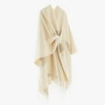 thumbnail image 2 of Oversized Sweater Shawls Elegant Layering Shawl Stylish Lattices Cardigan Shawl, 2 of 15