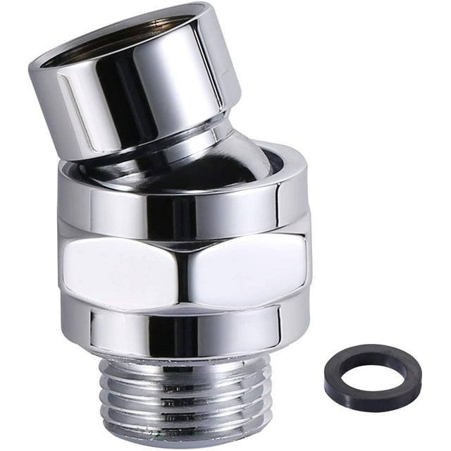 Cabezal de ducha Ducha de lluvia Rótula G 1/2 Cabezal de ducha Adaptador de rótula Rótula Conector de brazo de ducha ajustable Componente de ducha universal Cromo pulido JFHHH pequeña
