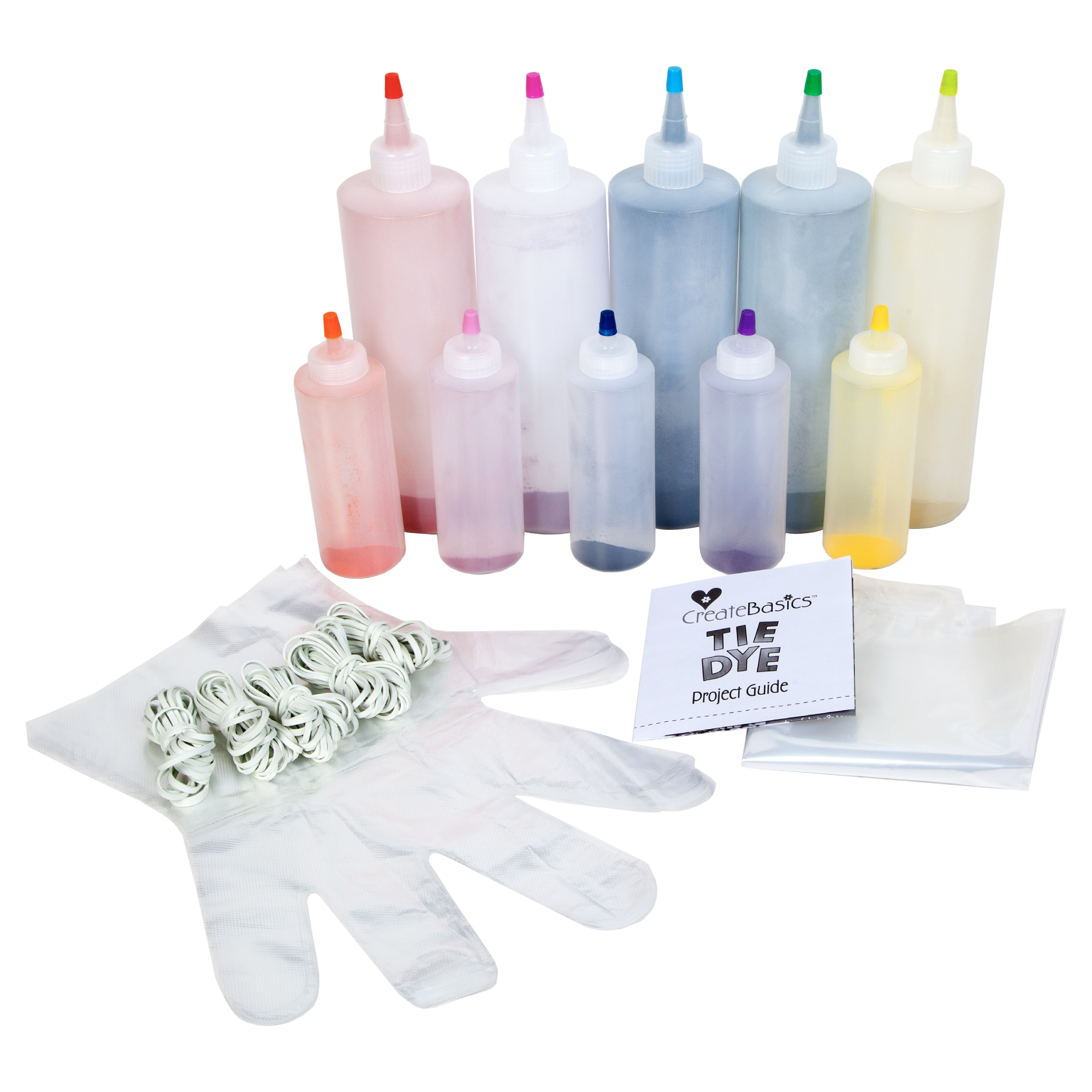 Create Basics Block Party Tie Dye Tub Kit, 5 Large & 6 Mega Bottles - image 3 of 11