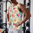 thumbnail image 5 of KLL Turtle Flower Print Men's Muscle Gym Workout Stringer Tank Tops Bodybuilding Fitness T-Shirts Tank Tops Men-X-Large, 5 of 7