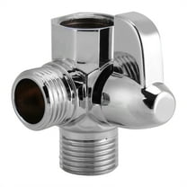 Keenso G1/2" 3-Way Brass Chrome T Shape Adapter Water Diverter