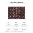 thumbnail image 5 of Honeii Red Chili print throw blanket, crafted from cozy cotton flannel, offers versatile home decor as a bedding suitable for all seasons.-50"x40", 5 of 6