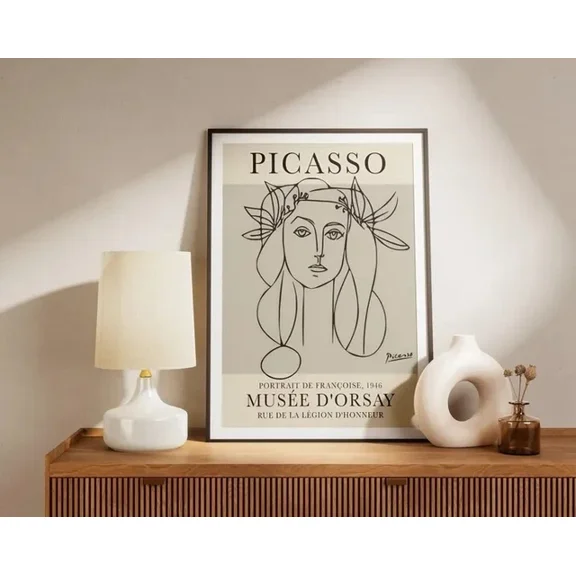 Kna Prints - Picasso War And Peace Female Art For Home Decor, Living Room, Bedroom, Office, UNFRAMED-8x12
