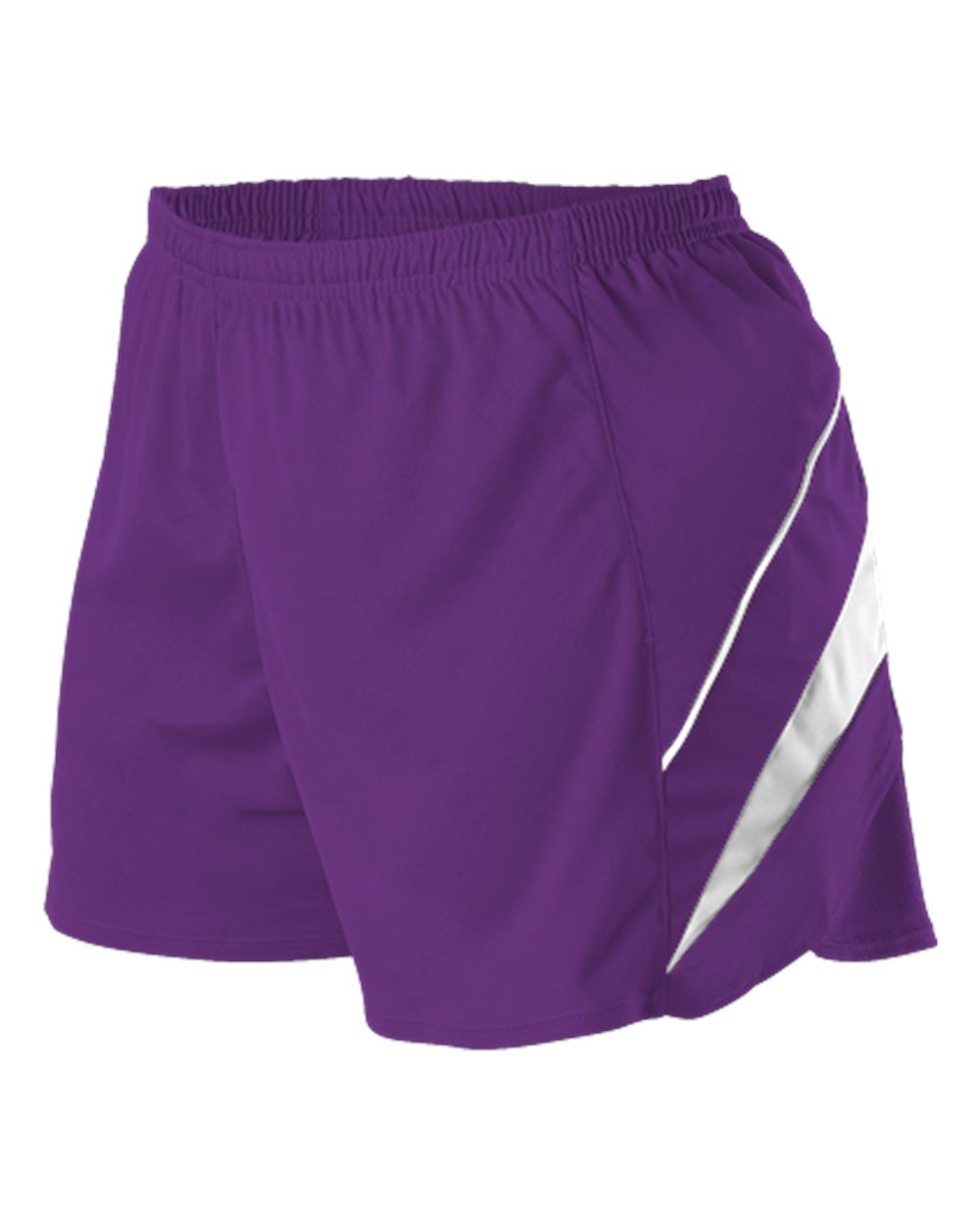 Alleson Athletic Women's Loose Fit Track Shorts R1LFPW Purple/ White M