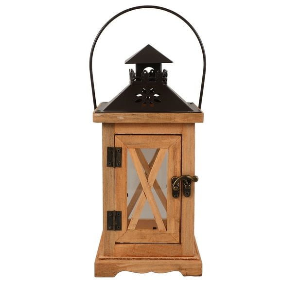 CIMAXIC Lanterne de Bougie de Fête Décorative Rustique Suspendue Centre de Table de Fête, 11.02"X5.04"X5.04 Pouces