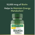 thumbnail image 5 of Nature's Bounty Biotin Supplement, 10000mcg Hair Skin Nails Beauty Support, 180 Rapid Release Softgels, 5 of 7