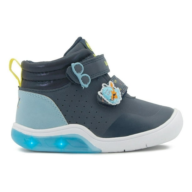 Tenis Bota Luces Bubble Gummers Oruga Marino 12-16 azul Marino
