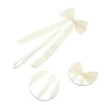 thumbnail image 3 of Unique Bargains 1 Pc Fashion Bow Ribbon Duckbill Hair Clips Hairdo Clip White, 3 of 5