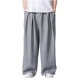 thumbnail image 3 of Lmueinov Mens Cotton Linen Pants Casual Business Pants with Pockets Lightweight Wide Leg Dress Trousers for Men 2026 Vacation Summer Fall Outfits, 3 of 5