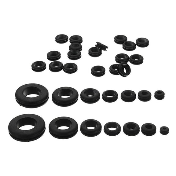 Clispeed 180Pcs Rubber Seal Ring Kit Black Heat Resistant Elastic Gasket for Auto and Home Use