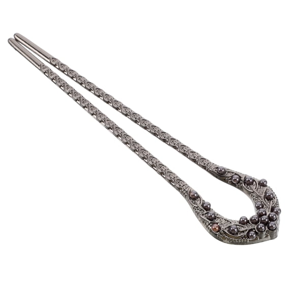 OATIPHO Rhinestone Hair Pins in Black Alloy for Elegant Updos and Decor