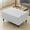 Interweave White Grey, variant on Ottoman Cover Square Thick and Stretchable Ottoman Slipcover for Square Ottomans,Furniture Protector and Foot Stool Cover for Living Room