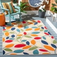 thumbnail image 3 of SAFAVIEH Cabana Janae Floral Indoor/Outdoor Area Rug, Ivory/Green, 6'7" x 9', 3 of 10