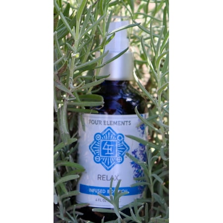 Four Elements Organic Herbals Relax Body Oil 4 oz Oil